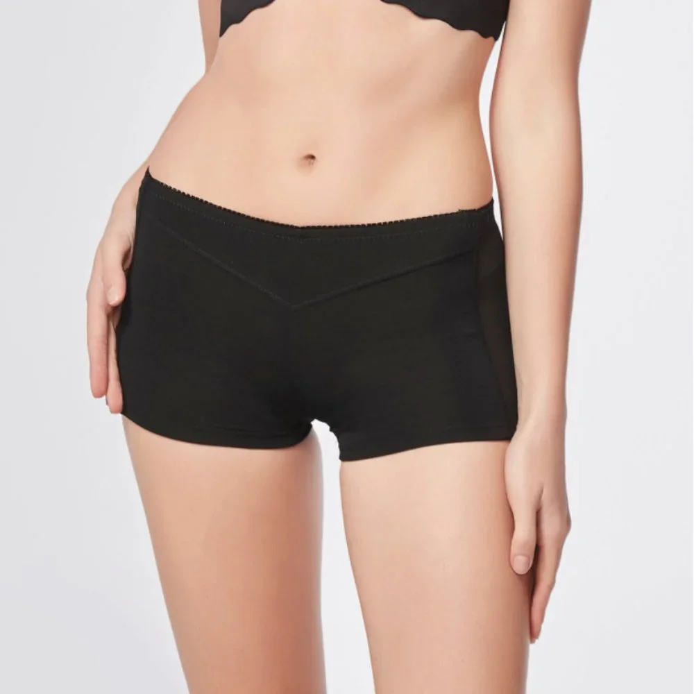 Butt lifting Panty Low Waistline Breathable Mesh Fabric(Black - L) - Picture 6 of 16